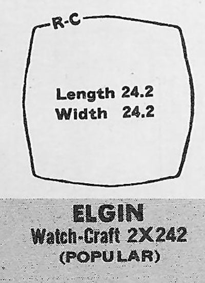 ELGIN - Cushion 24.2mm x 24.2mm