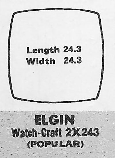 ELGIN - Cushion 24.3mm x 24.3mm