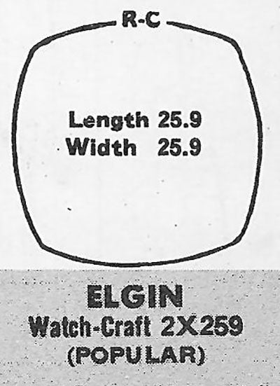 ELGIN - Cushion 25.9mm x 25.9mm