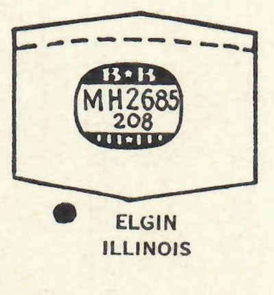 ELGIN & ILLINOIS - Hexagon 26.8mm x 20.8mm