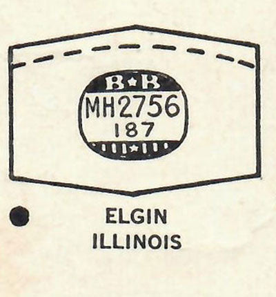 ELGIN & ILLINOIS - Hexagon 27.5mm x 18.7mm