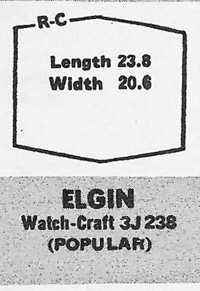 ELGIN - Hexagon 23.8mm x 20.7mm
