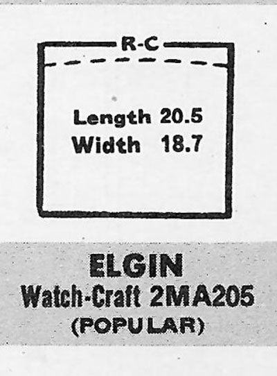 ELGIN - Rectangle 20.5mm x 18.7mm