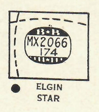 ELGIN : MILBURN & 6524 - Rectangle 20.6mm x 17.4mm