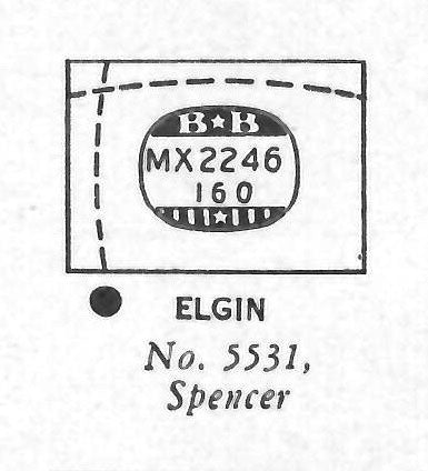 ELGIN : SPENCER & 5531 - Rectangle 22.4mm x 16.0mm