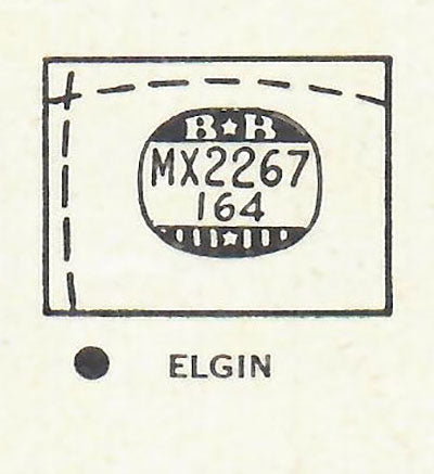 ELGIN : 3548 (AND OTHERS) - Rectangle 22.6mm x 16.4mm DUREX