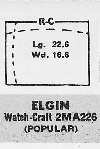 ELGIN - Rectangle 22.6mm x 16.6mm