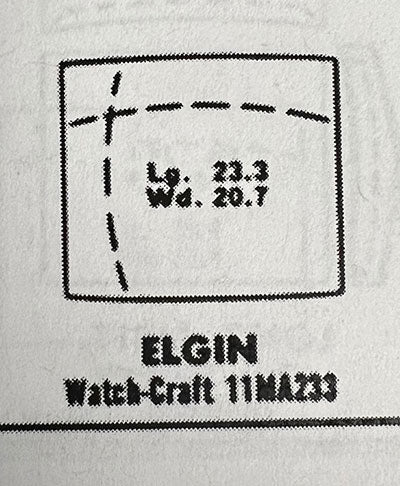 ELGIN - Rectangle 23.3mm x 20.7mm