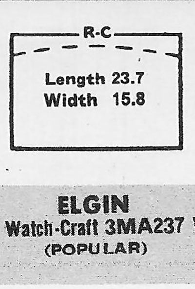 ELGIN & ILLINOIS - Rectangle 23.8mm x 15.8mm