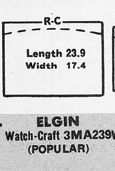 ELGIN & ILLINOIS - Rectangle 23.9mm x 17.3mm