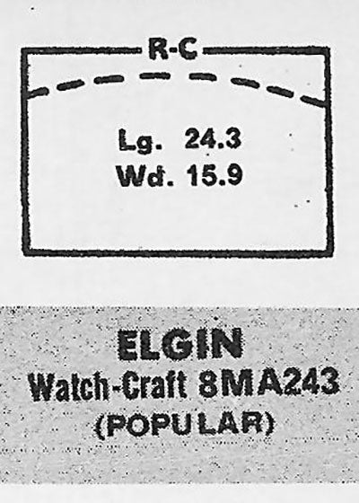ELGIN - Rectangle 24.3mm x 15.9mm