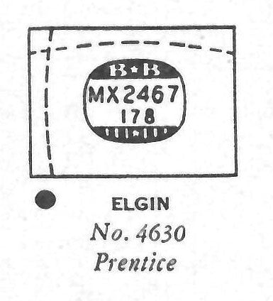 ELGIN : PRENTICE & 4630 - Rectangle 24.6mm x 17.8mm DUREX