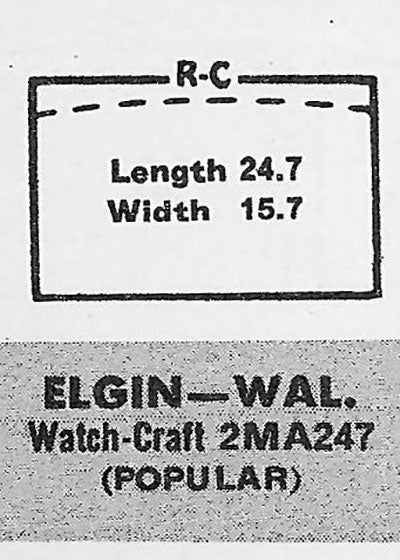 ELGIN & WALTHAM - Rectangle 24.7mm x 15.7mm