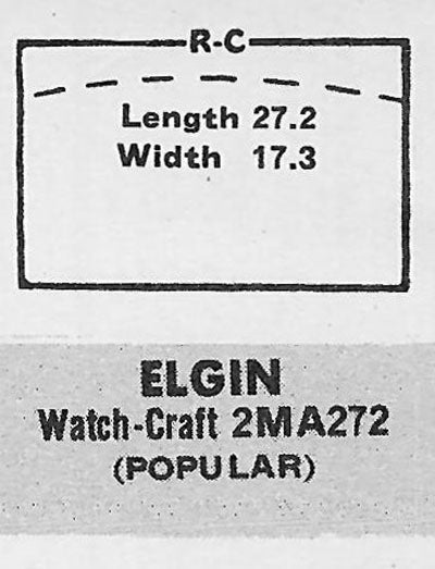 ELGIN & OMEGA - Rectangle 27.3mm x 17.4mm