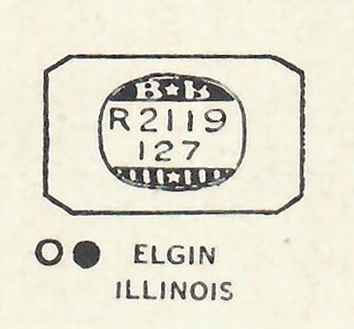 ELGIN & ILLINOIS - Rectangle w/Cut Corners 21.1mm x 12.6mm