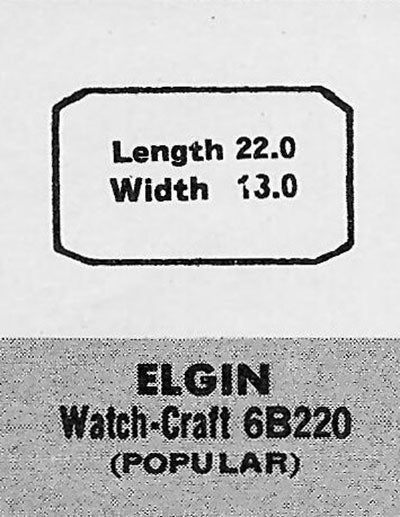 ELGIN - Rectangle w/Cut Corners 22.0mm x 12.9mm