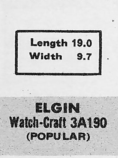 ELGIN - Rectangle 19.0mm x 9.7mm