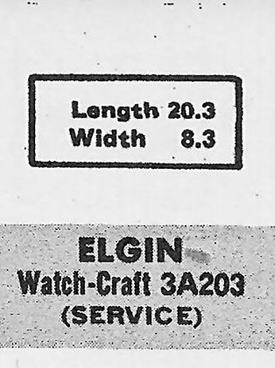 ELGIN - Rectangle 20.3mm x 8.3mm