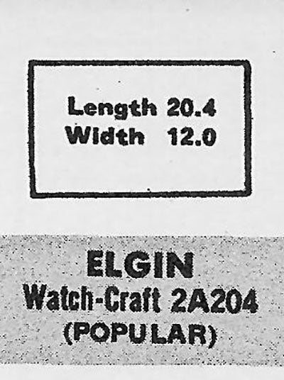 ELGIN - Rectangle 20.4mm x 12.0mm