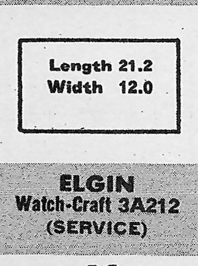 ELGIN - Rectangle 21.2mm x 12.0mm