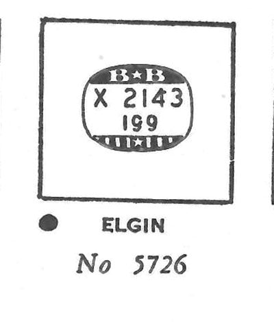 ELGIN : BENGAL & 5726 - Rectangle 21.4mm x 19.9mm