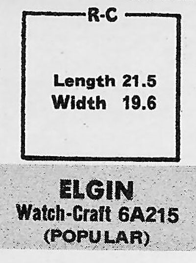 ELGIN - Rectangle 21.5mm x 19.6mm