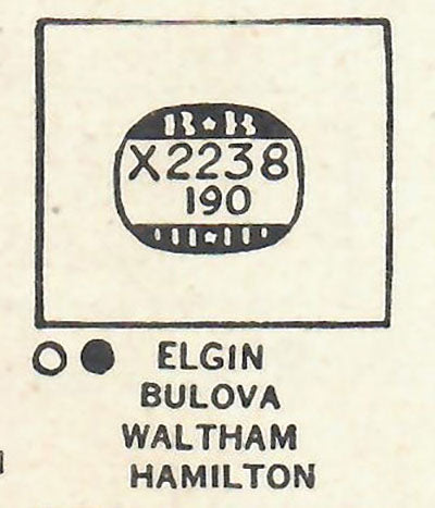 WALTHAM : ARTHUR (AND OTHERS) & OTHER BRANDS - Rectangle 22.3mm x 19.0mm