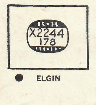 ELGIN : 3547 (AND OTHERS) - Rectangle 22.4mm x 17.8mm DUREX