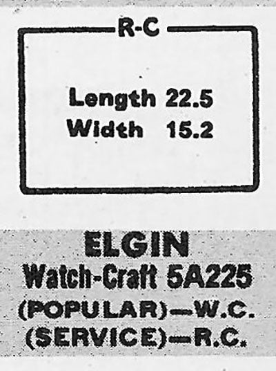 ELGIN - Rectangle 22.5mm x 15.2mm