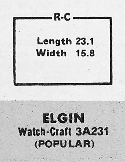 ELGIN - Rectangle 23.1mm x 15.8mm
