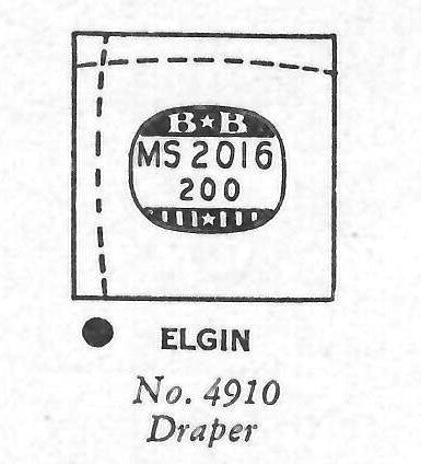 ELGIN : DRAPER & 4910 - Square 20.1mm x 20.1mm