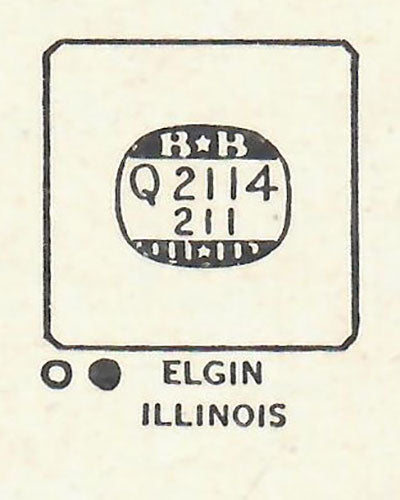 ELGIN : 6704 AND ILLINOIS - Square w/Cut Corners 21.1mm x 21.1mm