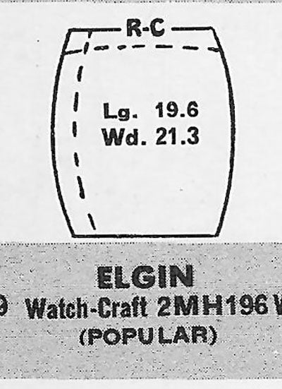 ELGIN : 5707A & 5707X - Tonneau 19.6mm x 21.3mm