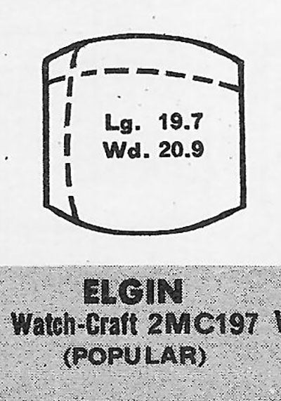 ELGIN - Tonneau 19.7mm x 20.9mm