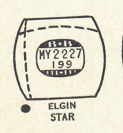 ELGIN : 6709 - Tonneau 22.2mm x 19.9mm DUREX