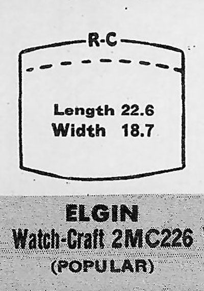 ELGIN - Tonneau 22.6mm x 18.7mm