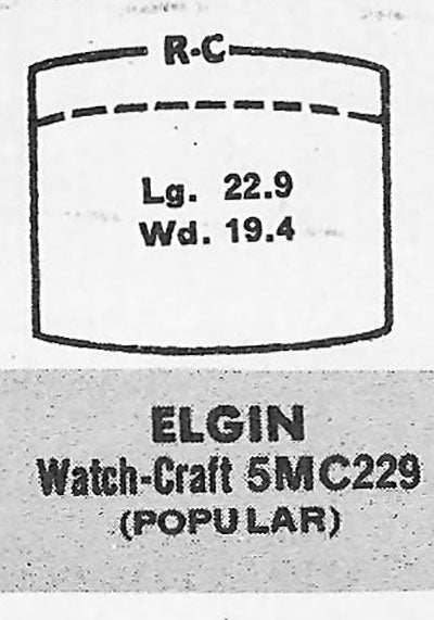 ELGIN : 5503 - Tonneau 22.9mm x 19.4mm