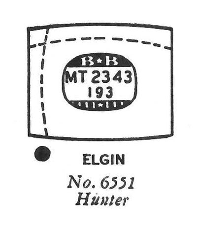 ELGIN : HUNTER & 6551 - Tonneau 23.4mm x 19.3mm DUREX
