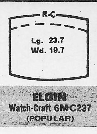 ELGIN - Tonneau 23.7mm x 19.7mm