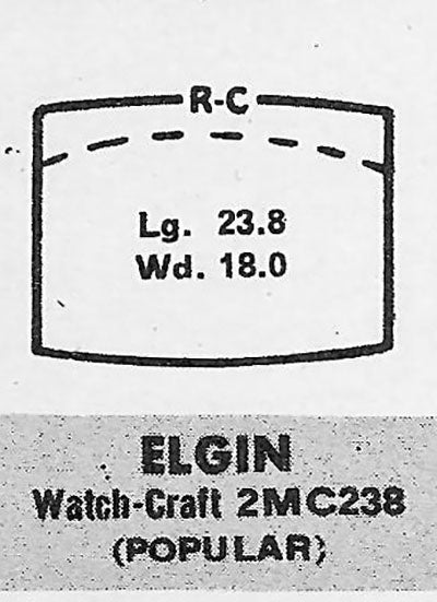 ELGIN - Tonneau 23.8mm x 17.9mm