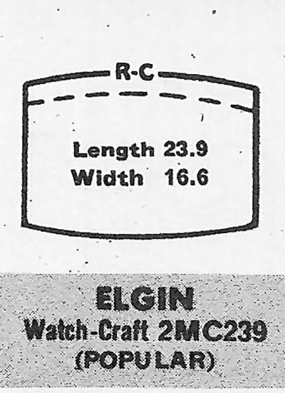 ELGIN : 4605 - Tonneau 23.9mm x 16.6mm