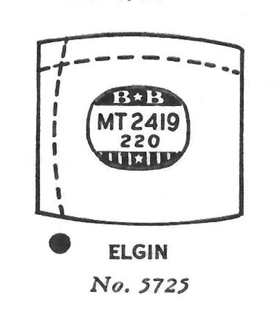 ELGIN : 5725 - Tonneau 24.1mm x 22.0mm DUREX