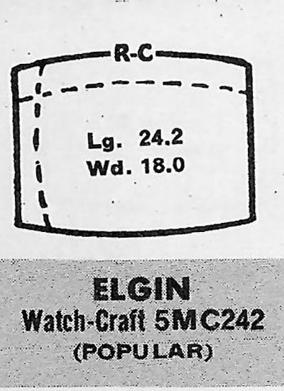 ELGIN - Tonneau 24.2mm x 18.0mm