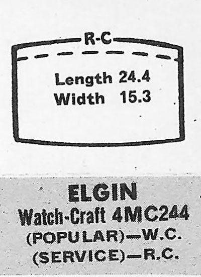 ELGIN - Tonneau 24.4mm x 15.3mm