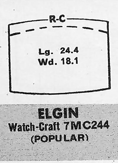 ELGIN : 6610 - Tonneau 24.4mm x 18.1mm