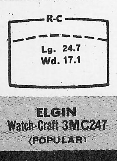 ELGIN - Tonneau 24.7mm x 17.1mm
