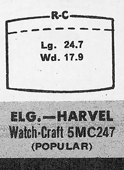 ELGIN - Tonneau 24.7mm x 17.9mm