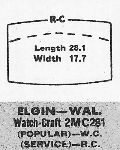 ELGIN & WALTHAM - Tonneau 28.1mm x 17.7mm