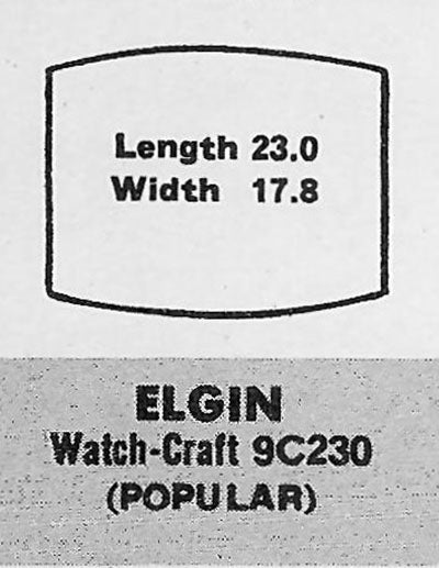ELGIN - Tonneau 23.0mm x 17.8mm