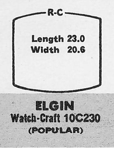 ELGIN - Tonneau 23.0mm x 20.6mm